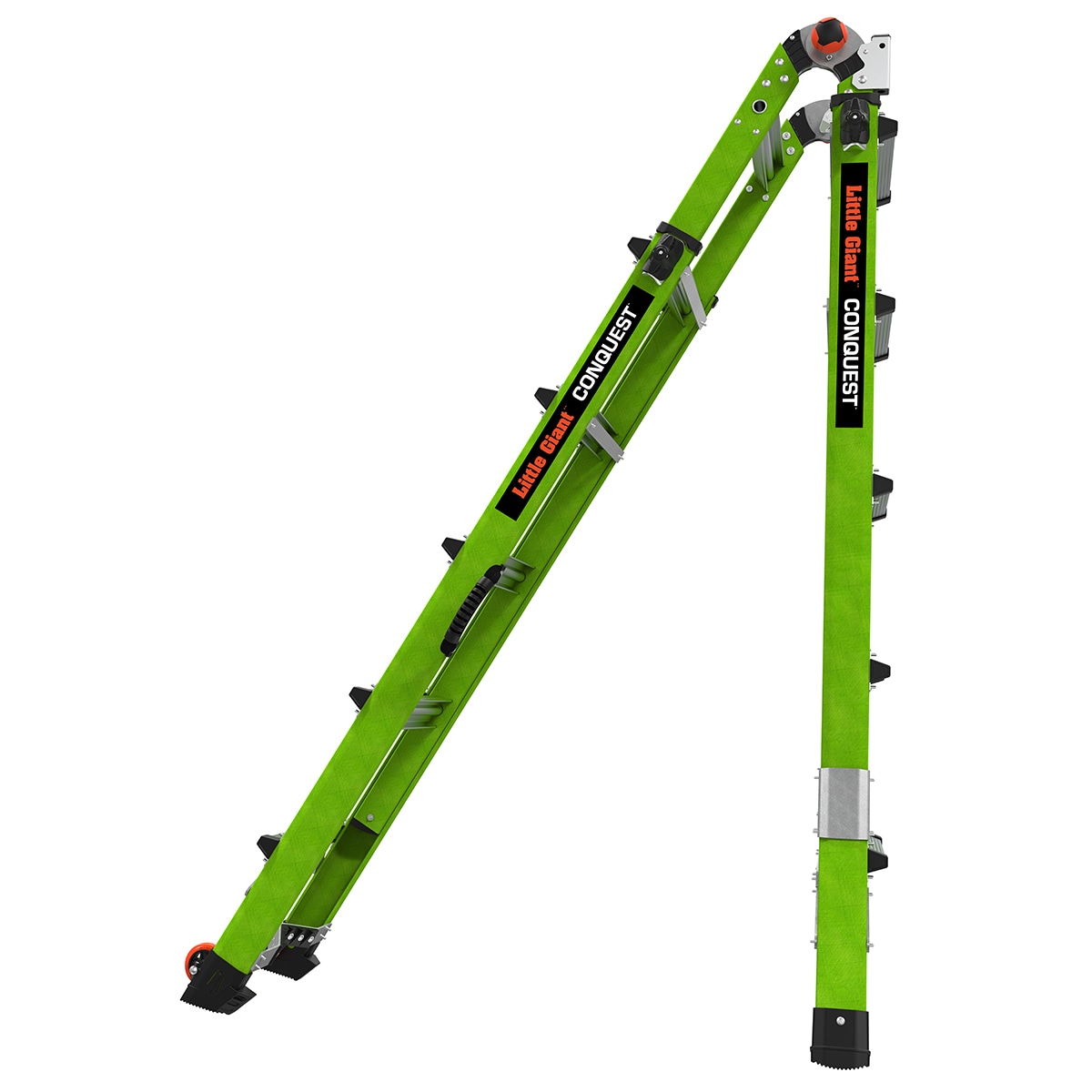 Escalera telescópica multiusos de posición variable con capacidad de carga de 300 libras y alcanza los 22 pies - Conquest de Little Giant Ladders 17122-001