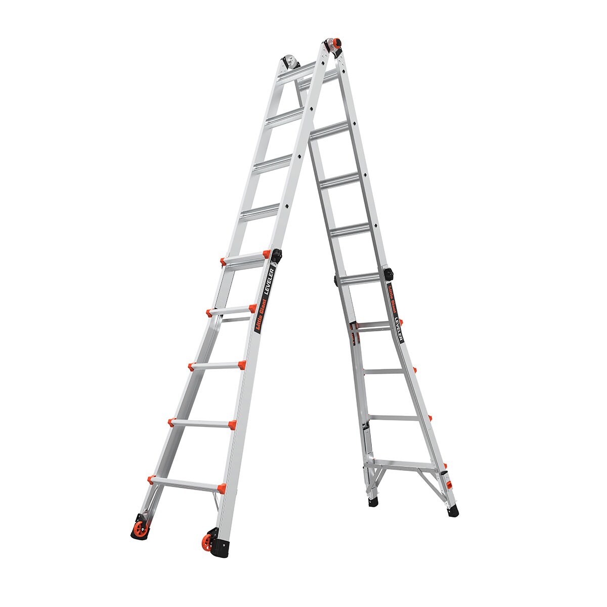Escalera de Posiciones Múltiples Telescópica con Niveladores de Pata Tipo 1AA - Capacidad de Carga de 375 lbs. Alcanza hasta 22.0 pies - Modelo Leveler M22 de Little Giant Ladders 16622-801.