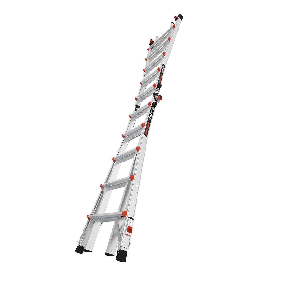Escalera de Posiciones Múltiples Telescópica con Niveladores de Pata Tipo 1AA - Capacidad de Carga de 375 lbs. Alcanza hasta 22.0 pies - Modelo Leveler M22 de Little Giant Ladders 16622-801.