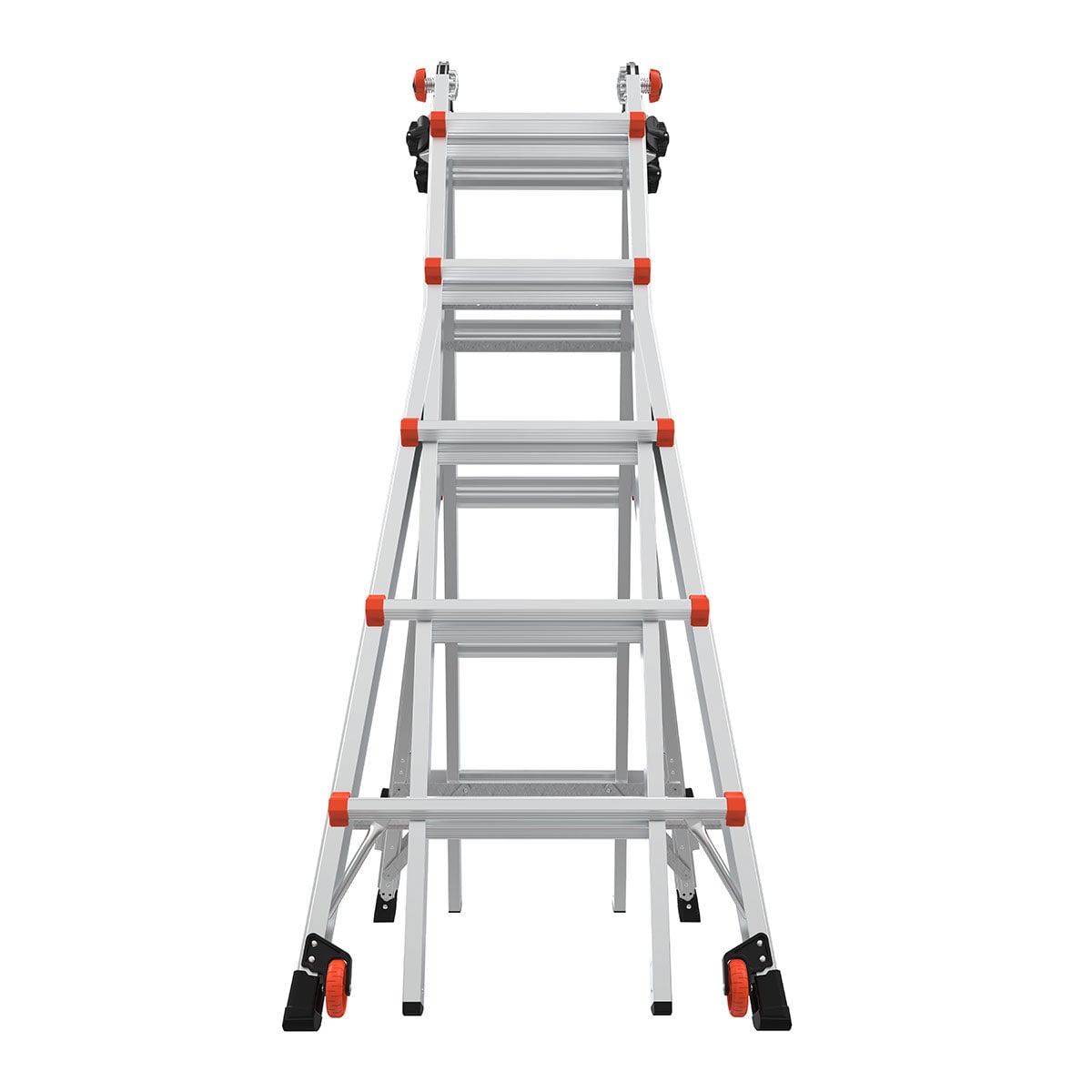 Escalera de Posiciones Múltiples Telescópica con Niveladores de Pata Tipo 1AA - Capacidad de Carga de 375 lbs. Alcanza hasta 22.0 pies - Modelo Leveler M22 de Little Giant Ladders 16622-801.