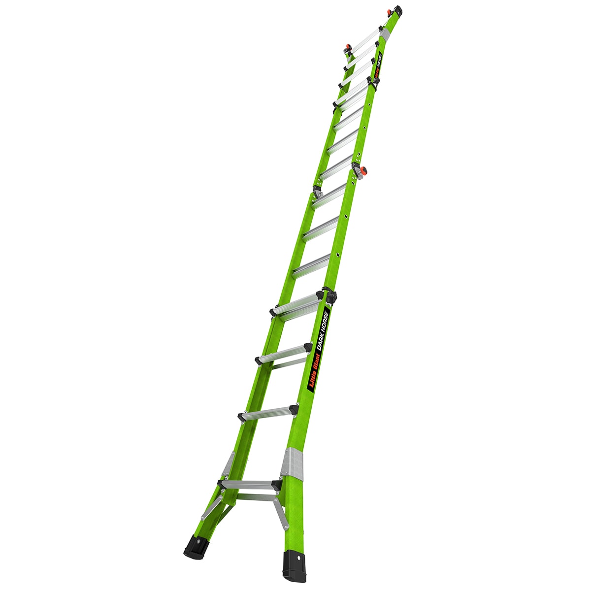 Escalera telescópica Dark Horse 2.0 M17 de Little Giant Ladders con alcance de 18 pies y capacidad de carga de 300 libras, tipo 1A de múltiples posiciones.