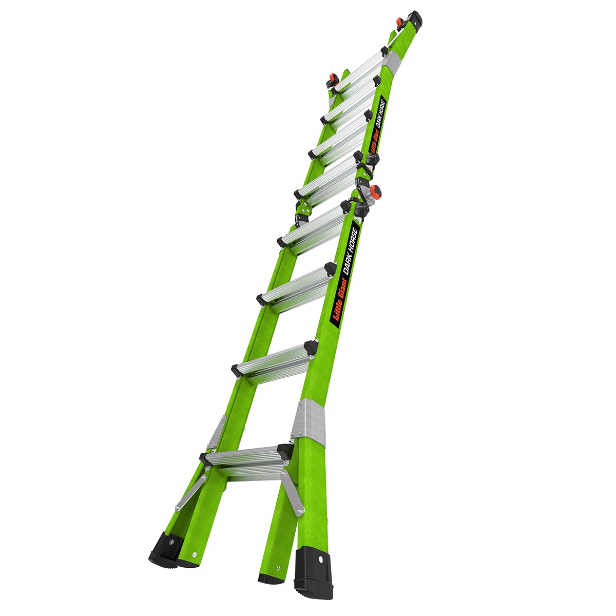 Escalera telescópica Dark Horse 2.0 M17 de Little Giant Ladders con alcance de 18 pies y capacidad de carga de 300 libras, tipo 1A de múltiples posiciones.
