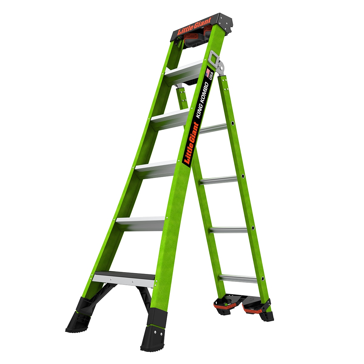 Escalera multiusos King Kombo 2.0 de Little Giant Ladders, alcance de 13.1 pies, capacidad de carga de 375 lbs. Tipo 1AA