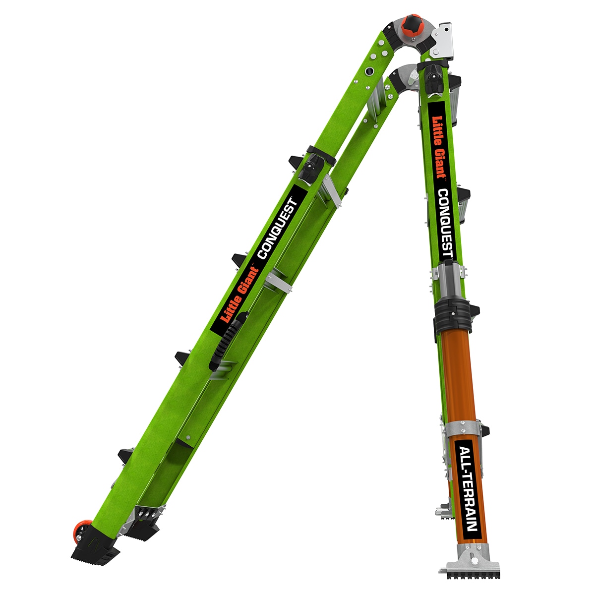 Escalera multiusos telescópica tipo 1A Little Giant Ladders Conquest Todo Terreno de 18.1 pies de alcance - Capacidad de carga de 300 libras 17107-001