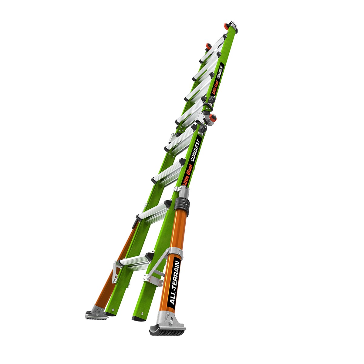 Escalera multiusos telescópica tipo 1A Little Giant Ladders Conquest Todo Terreno de 18.1 pies de alcance - Capacidad de carga de 300 libras 17107-001
