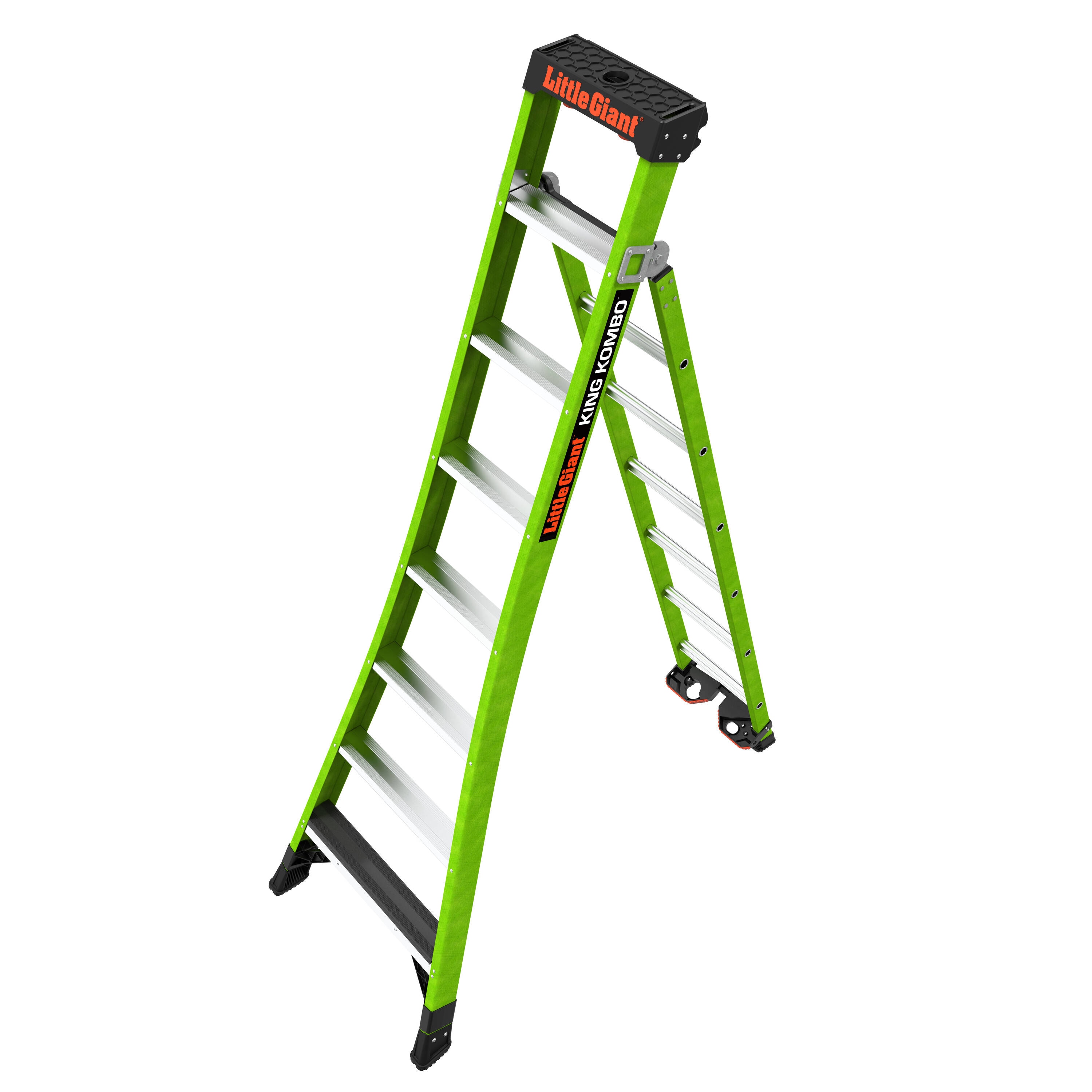 Escalera multifuncional King Kombo 2.0 de Little Giant Ladders, alcance de 17.2 pies tipo 1AA - Capacidad de carga de 375 lbs. 13908-071.