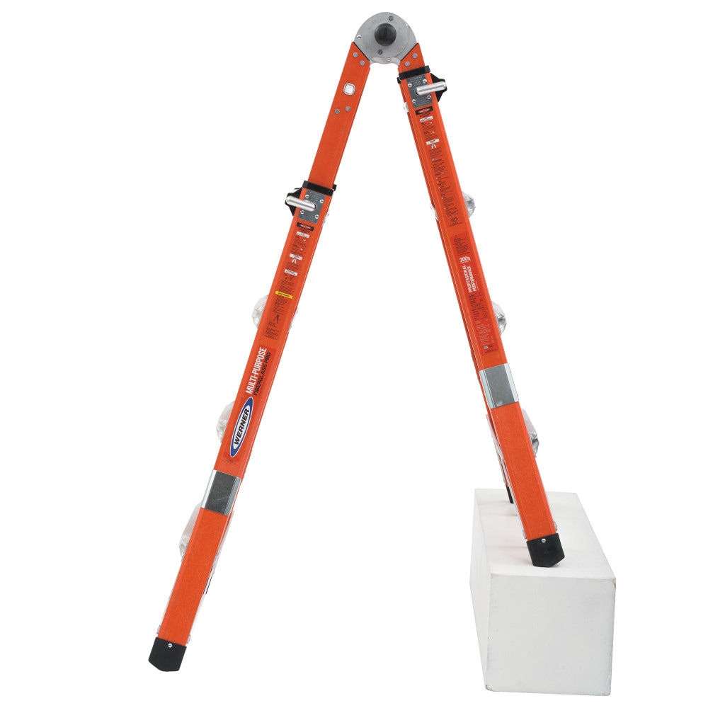 Escalera telescópica multi posición con alcance de 18 pies y capacidad de carga de 300 lbs. Werner FMT Pro 5 en 1 Tipo 1A.
