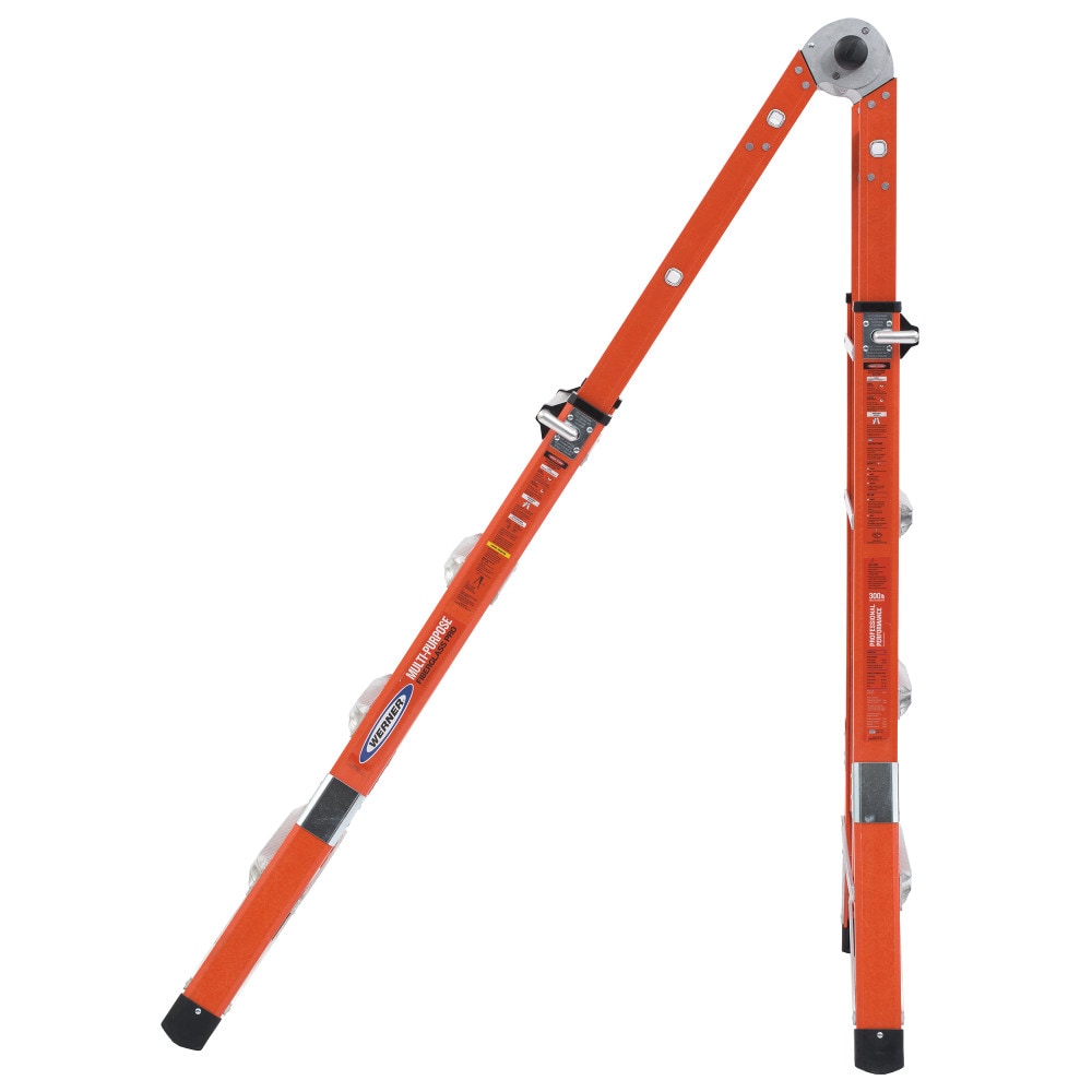 Escalera telescópica multi posición con alcance de 18 pies y capacidad de carga de 300 lbs. Werner FMT Pro 5 en 1 Tipo 1A.
