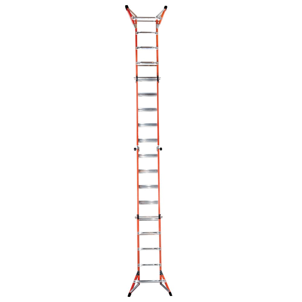 Escalera telescópica multi-posición Werner FMT Pro 5 en 1 de alcance de 22 pies - Tipo 1A con capacidad de carga de 300 lbs.