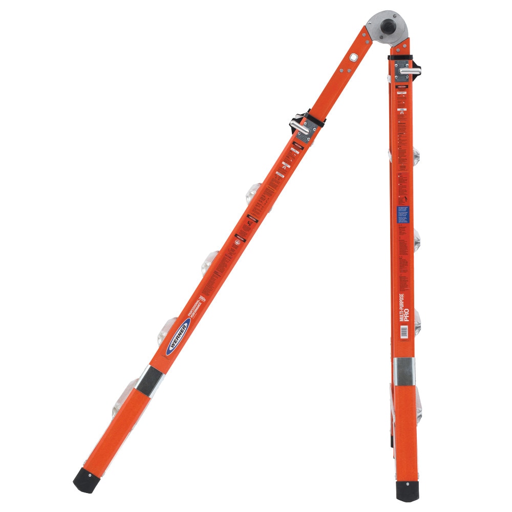 Escalera telescópica multi-posición Werner FMT Pro 5 en 1 de alcance de 22 pies - Tipo 1A con capacidad de carga de 300 lbs.