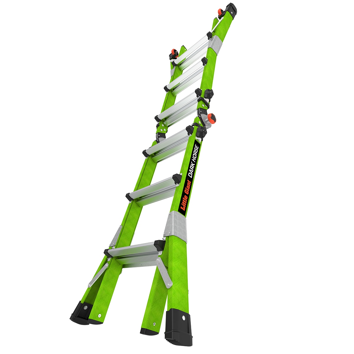 Escalera telescópica multi-posición Little Giant Ladders Dark Horse 2.0 M13 con alcance de 13 pies - capacidad de carga de 300 libras.