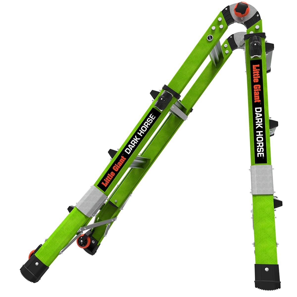 Escalera telescópica multi-posición Little Giant Ladders Dark Horse 2.0 M13 con alcance de 13 pies - capacidad de carga de 300 libras.