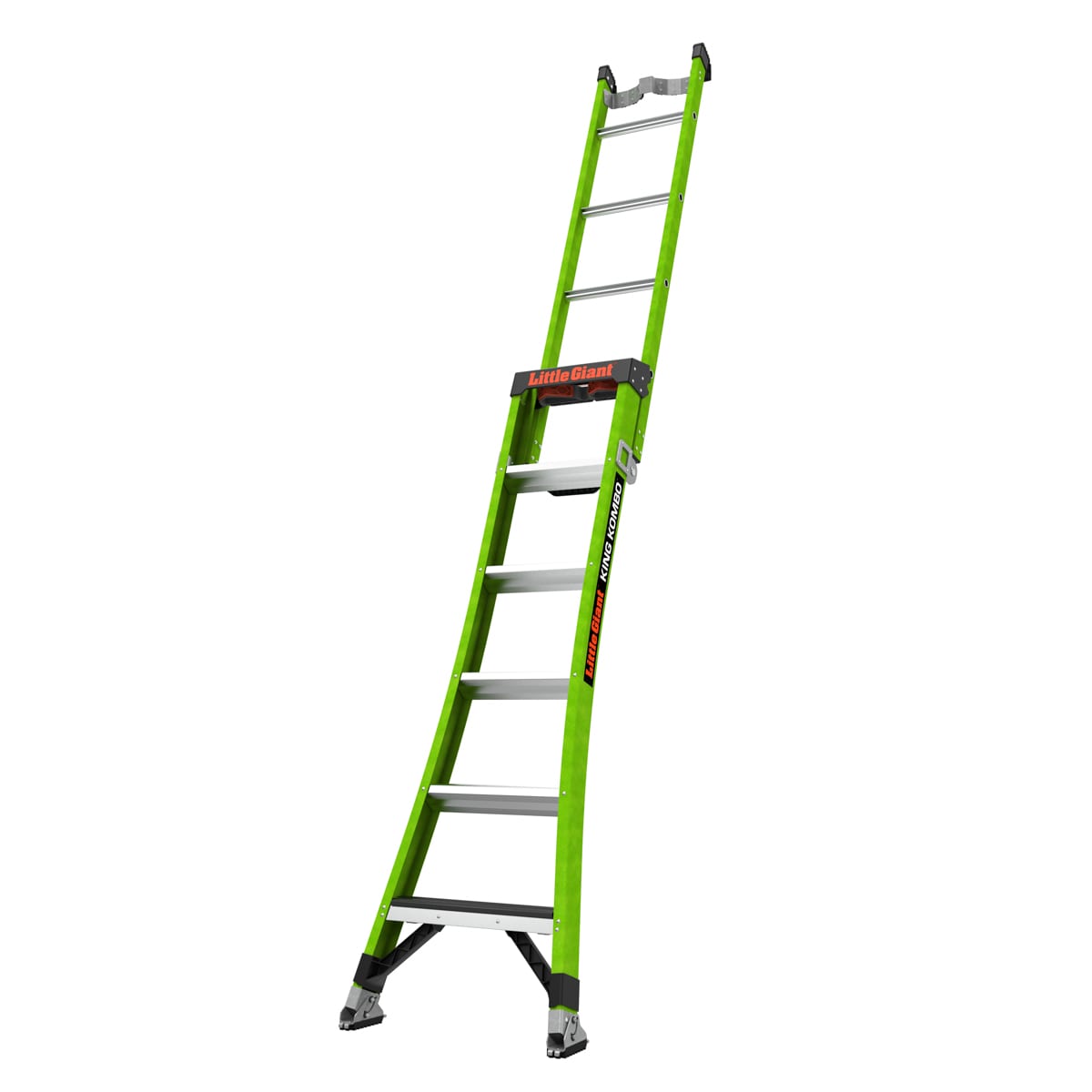 Escalerilla multifuncional King Kombo 2.0 de Little Giant Ladders, alcance de 13.1 pies y capacidad de carga de 375 libras. 3 en 1, tipo 1AA, modelo 13906-074.