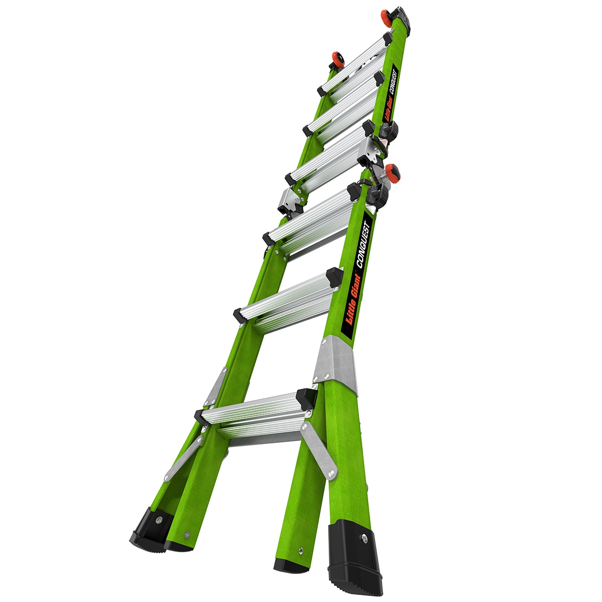 Escalera telescópica multi-posición de 14.3 pies de alcance Tipo 1AA - Capacidad de carga de 375 libras - Conquest de Little Giant Ladders