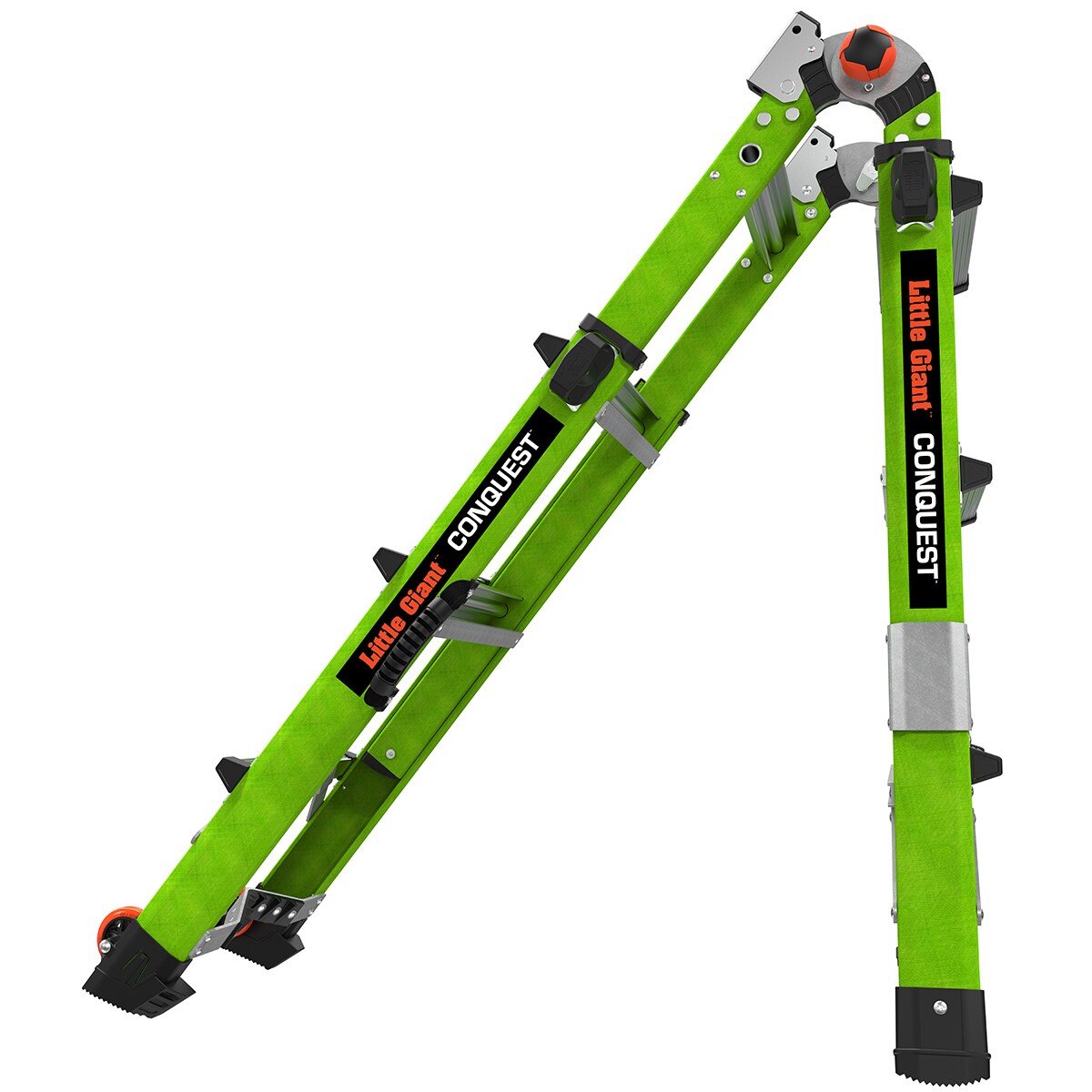 Escalera telescópica multi-posición de 14.3 pies de alcance Tipo 1AA - Capacidad de carga de 375 libras - Conquest de Little Giant Ladders