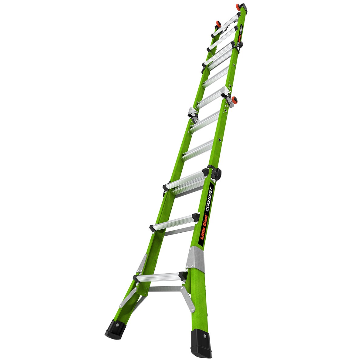 Escalera telescópica multi-posición de 14.3 pies de alcance Tipo 1AA - Capacidad de carga de 375 libras - Conquest de Little Giant Ladders