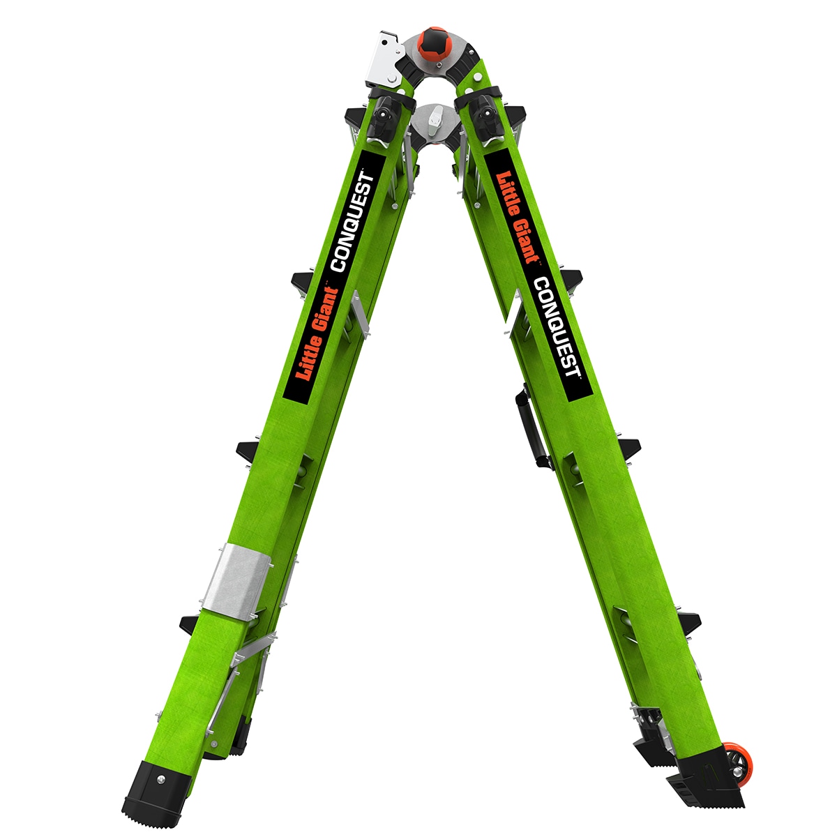 Escalera telescópica multi-posición Little Giant Ladders Conquest 18.1 pies - Tipo 1A, capacidad de carga de 300 libras.