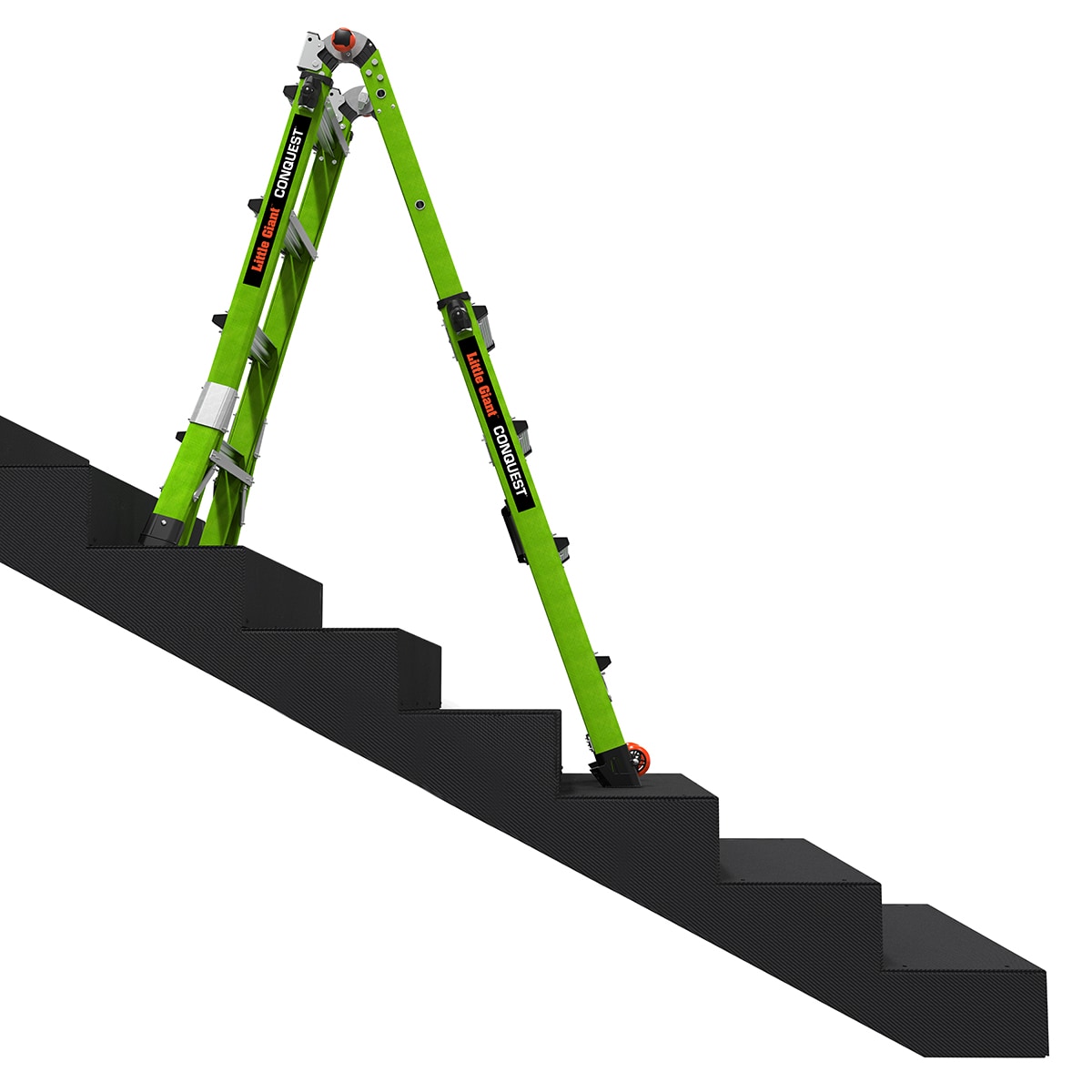 Escalera telescópica multi-posición Little Giant Ladders Conquest 18.1 pies - Tipo 1A, capacidad de carga de 300 libras.