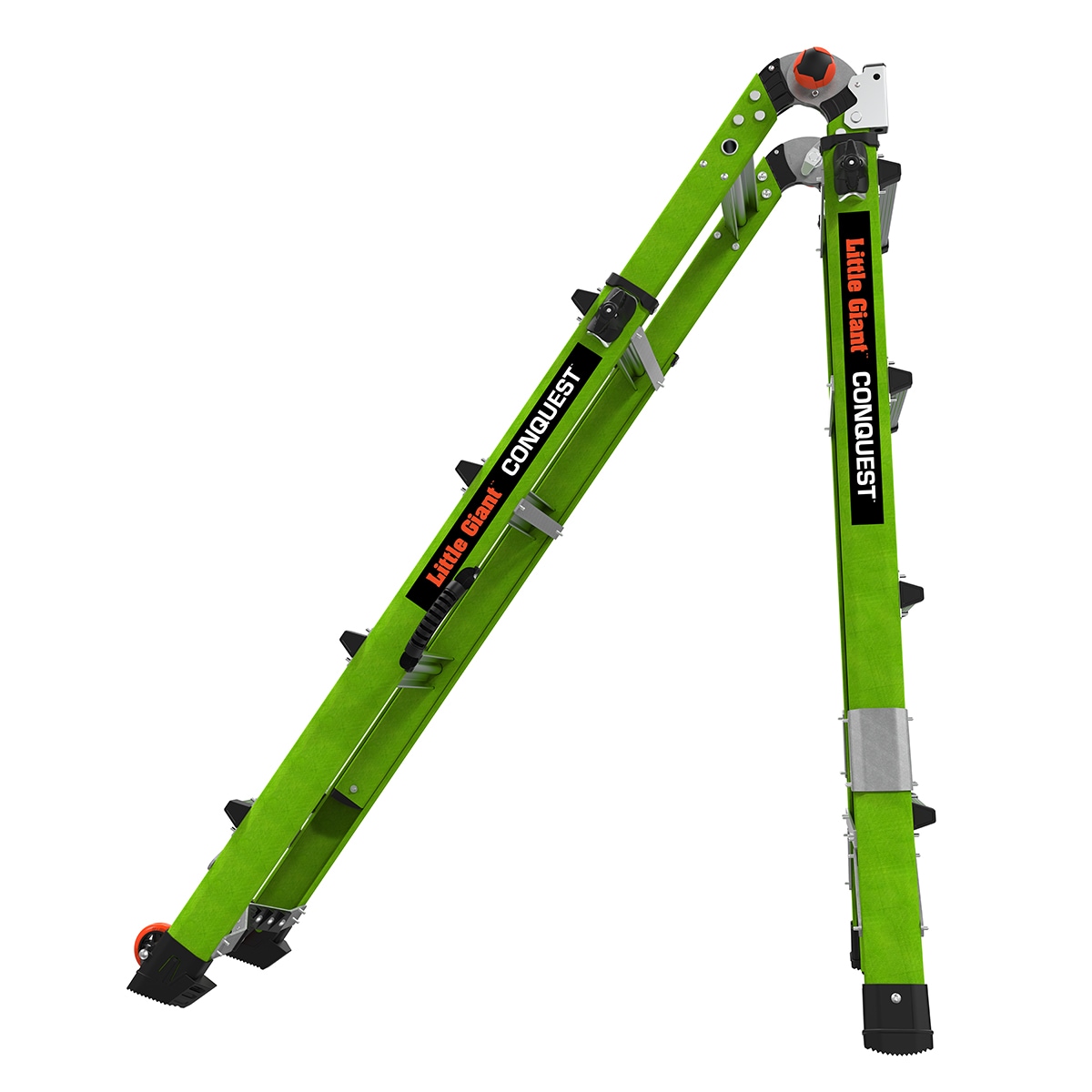 Escalera telescópica multi-posición Little Giant Ladders Conquest 18.1 pies - Tipo 1A, capacidad de carga de 300 libras.