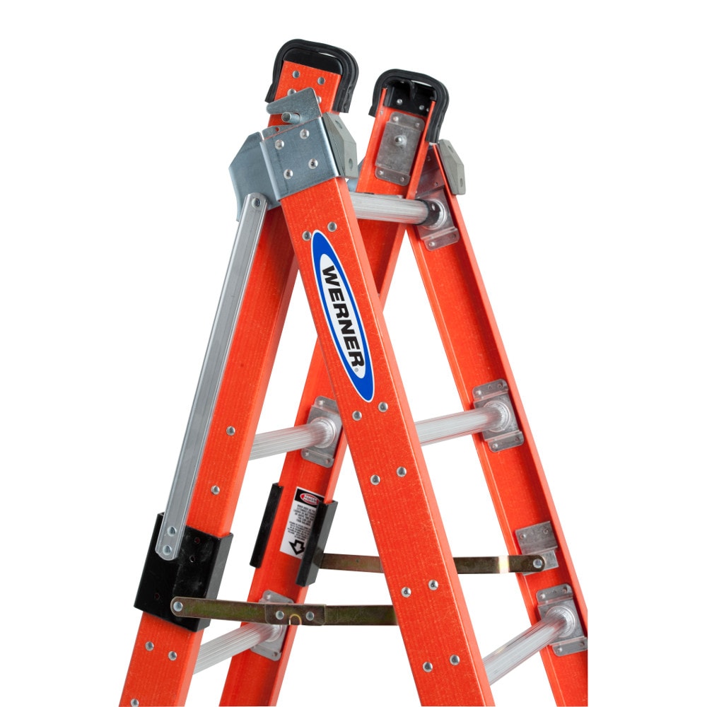 Escalera multiposición Werner 7800 de 12 pies de alcance tipo 1A - Capacidad de carga de 300 lbs. 7806
