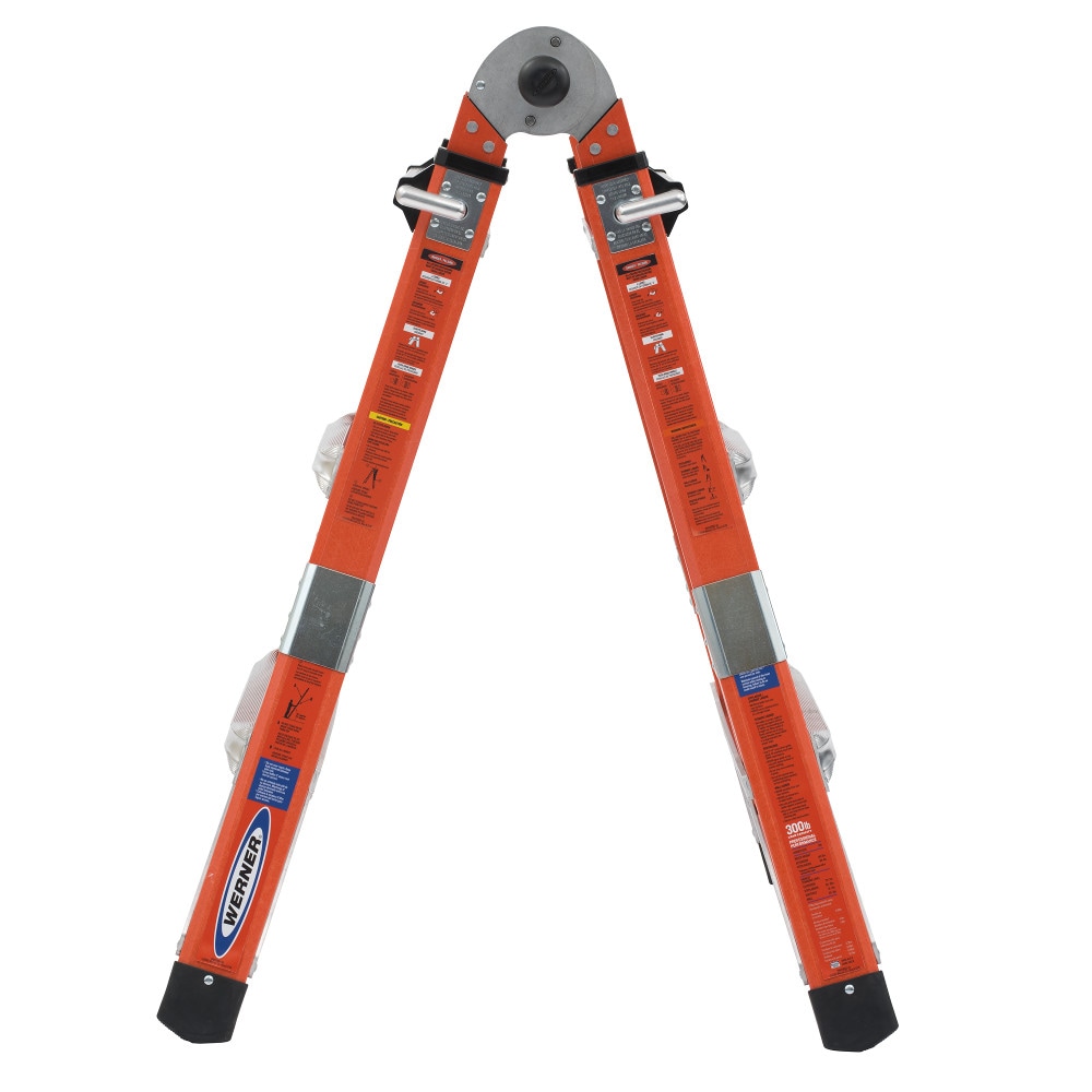 Escalera telescópica multiusos Werner FMT Pro 5 en 1 con alcance de 14.25 pies y capacidad de carga de 300 libras - Tipo 1A