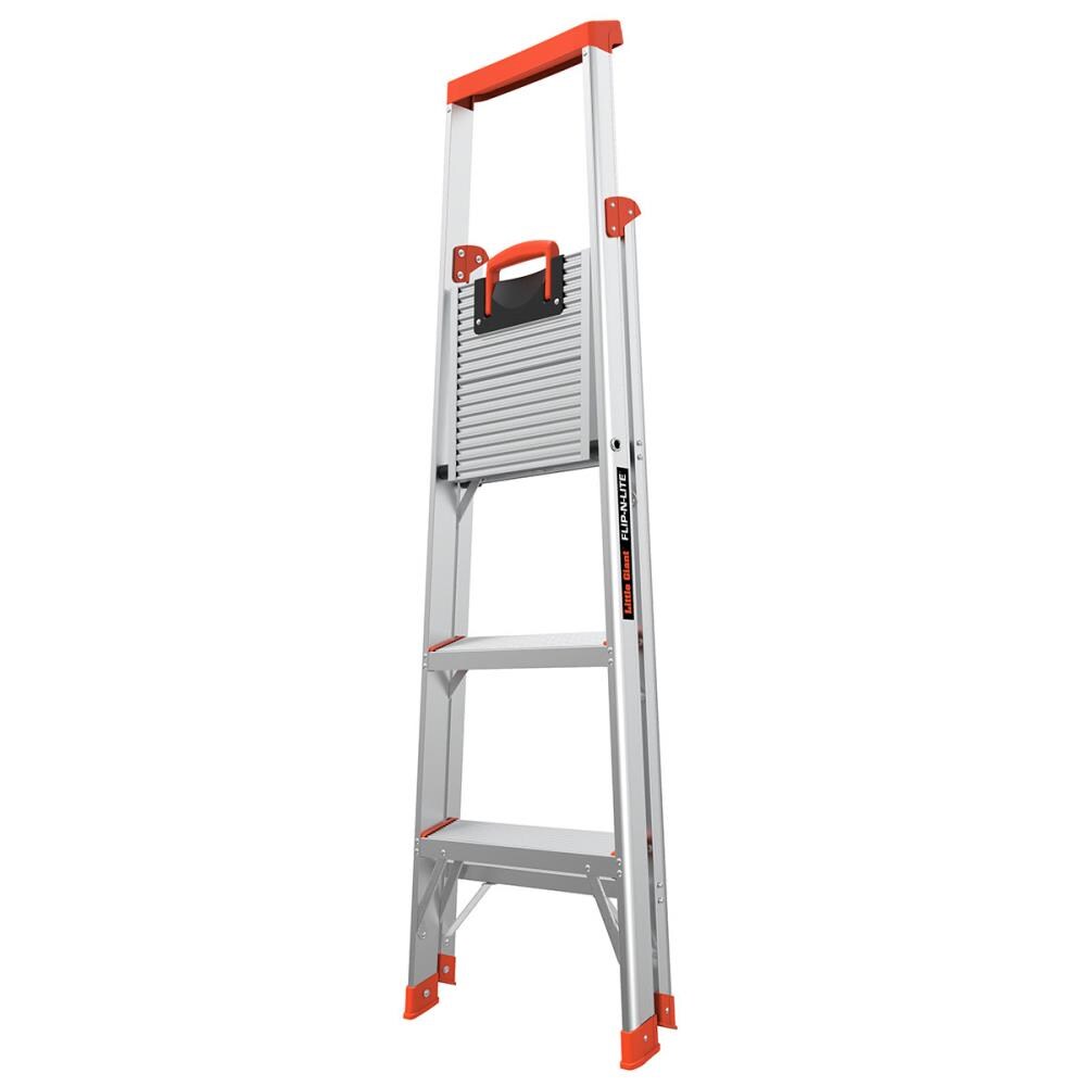 Escalera plataforma Little Giant Ladders Flip-N-Lite M5 de 5 pies (altura de alcance de 9.3 pies) de aluminio Tipo 1A - Capacidad de carga de 300 libras 15273-001