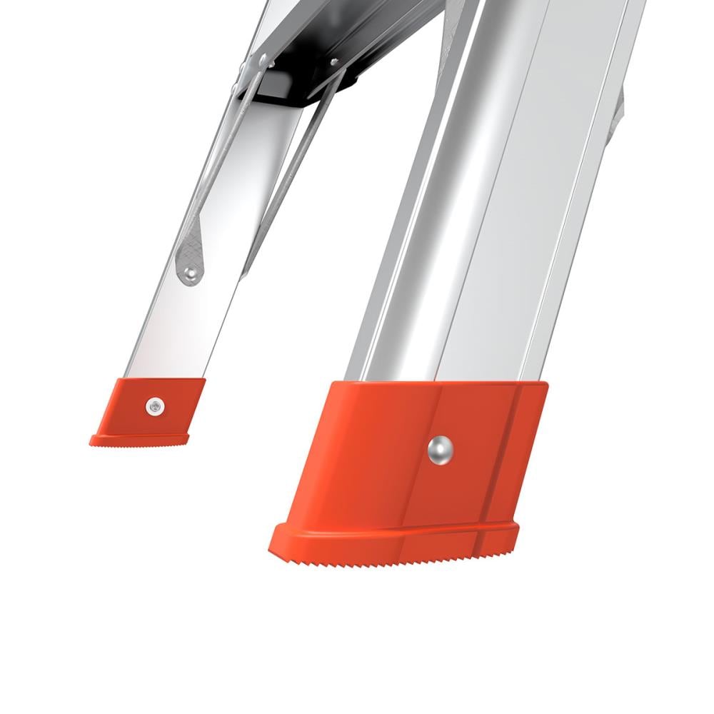 Escalera de plataforma tipo 1A de aluminio de 4 pies (8.3 pies de altura alcanzable) Flip-N-Lite M4 de Little Giant Ladders con capacidad de carga de 300 lbs.