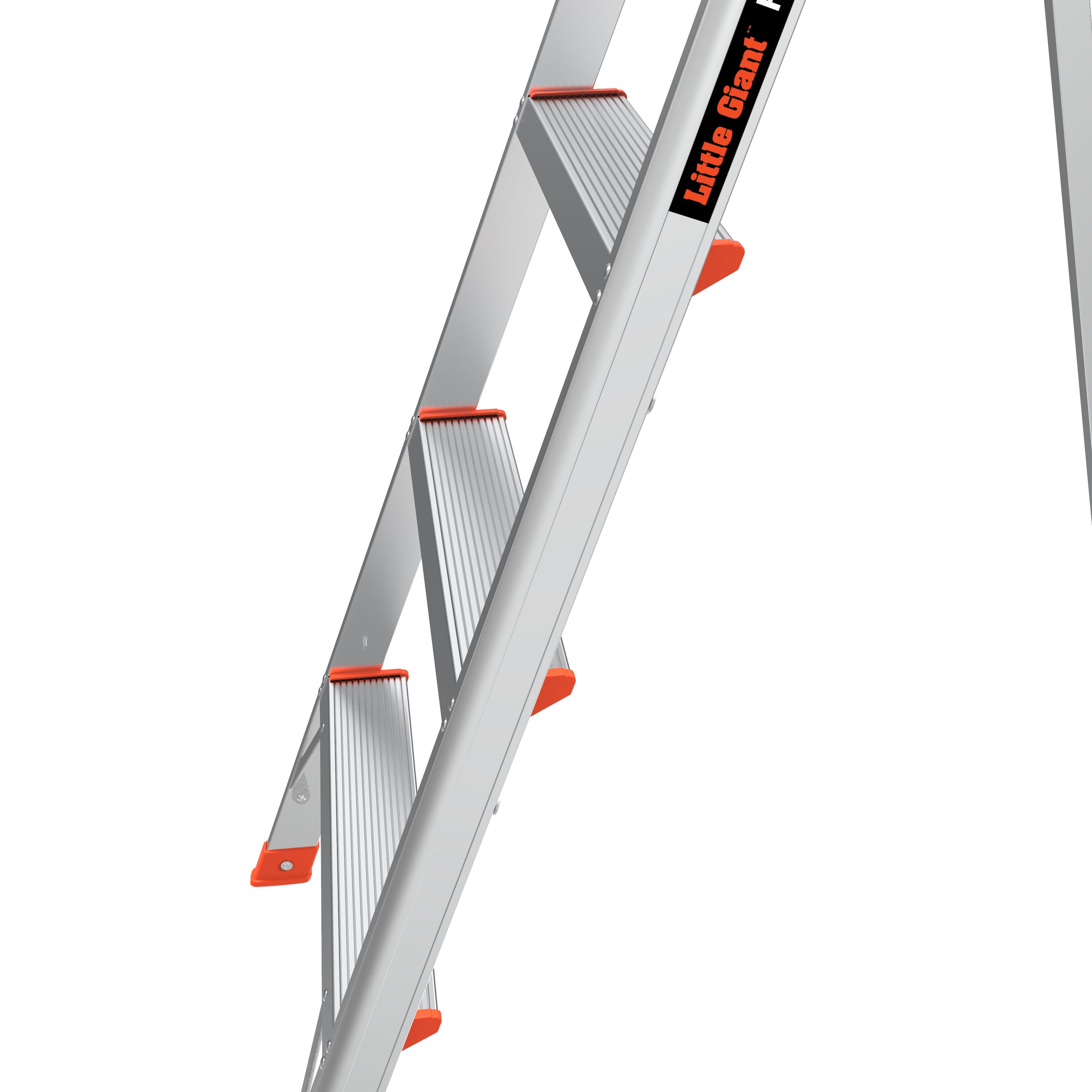 Escalera de plataforma tipo 1A de aluminio de 4 pies (8.3 pies de altura alcanzable) Flip-N-Lite M4 de Little Giant Ladders con capacidad de carga de 300 lbs.