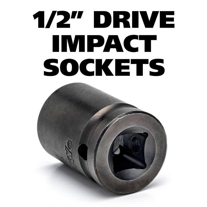 Juego de llaves de impacto SAE/Métricas de 1/2 pulgadas con adaptadores de impacto (70 piezas) - H70IMPSADPT