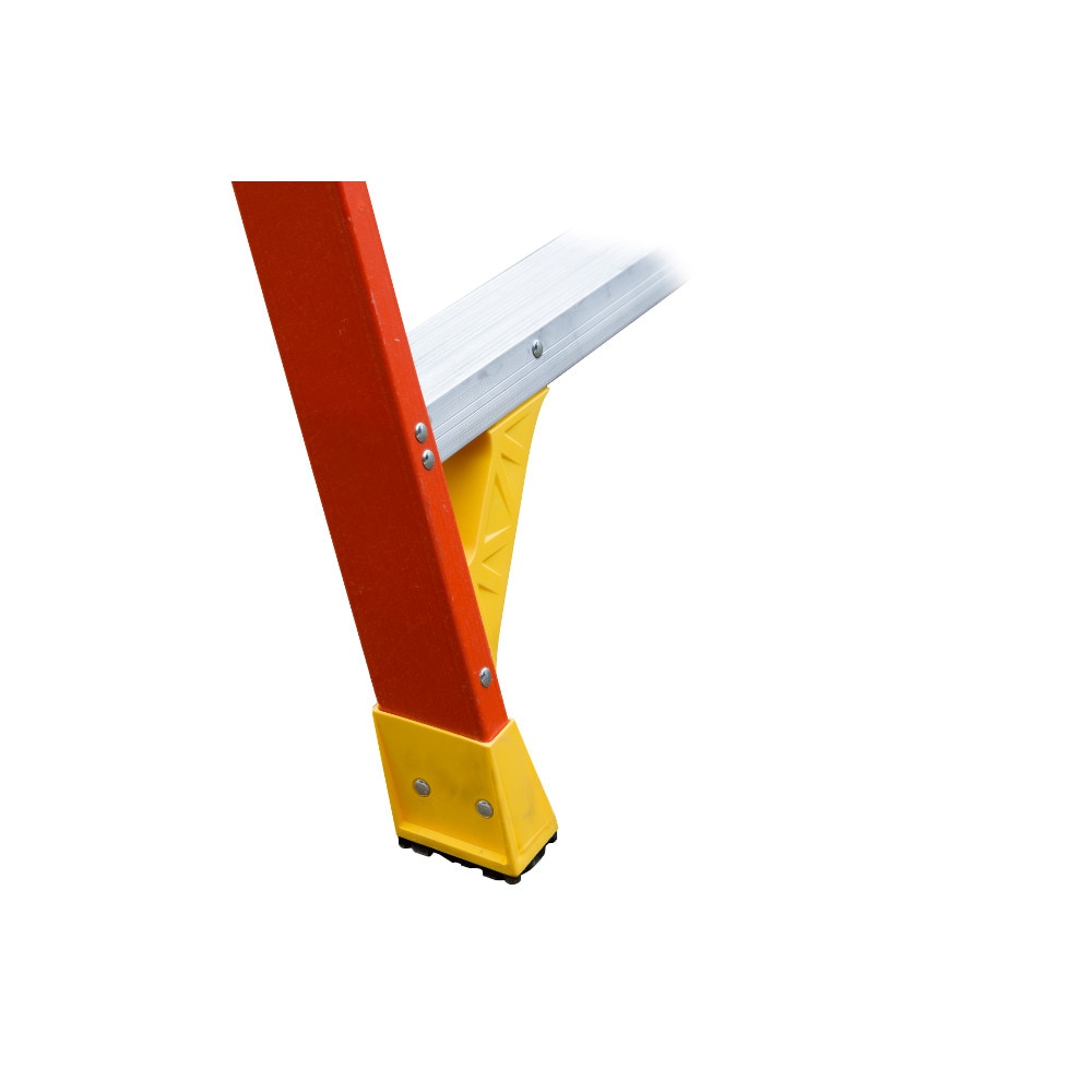 Escalera de plataforma PD6208 de fibra de vidrio de 11 pies (altura de alcance de 14 pies) Tipo 1A con capacidad de carga de 300 libras Werner.