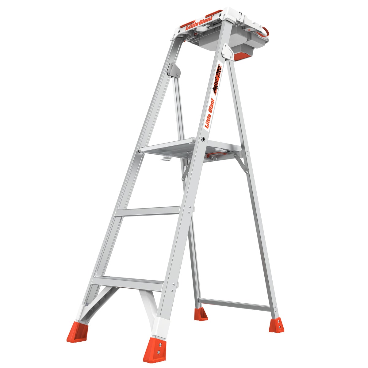 Escalerilla Little Giant Paint Pro de 5 pies (altura de alcance de 9.33 pies) de aluminio Tipo 1AA - Capacidad de carga de 375 lb. Escalera de plataforma 15165-001