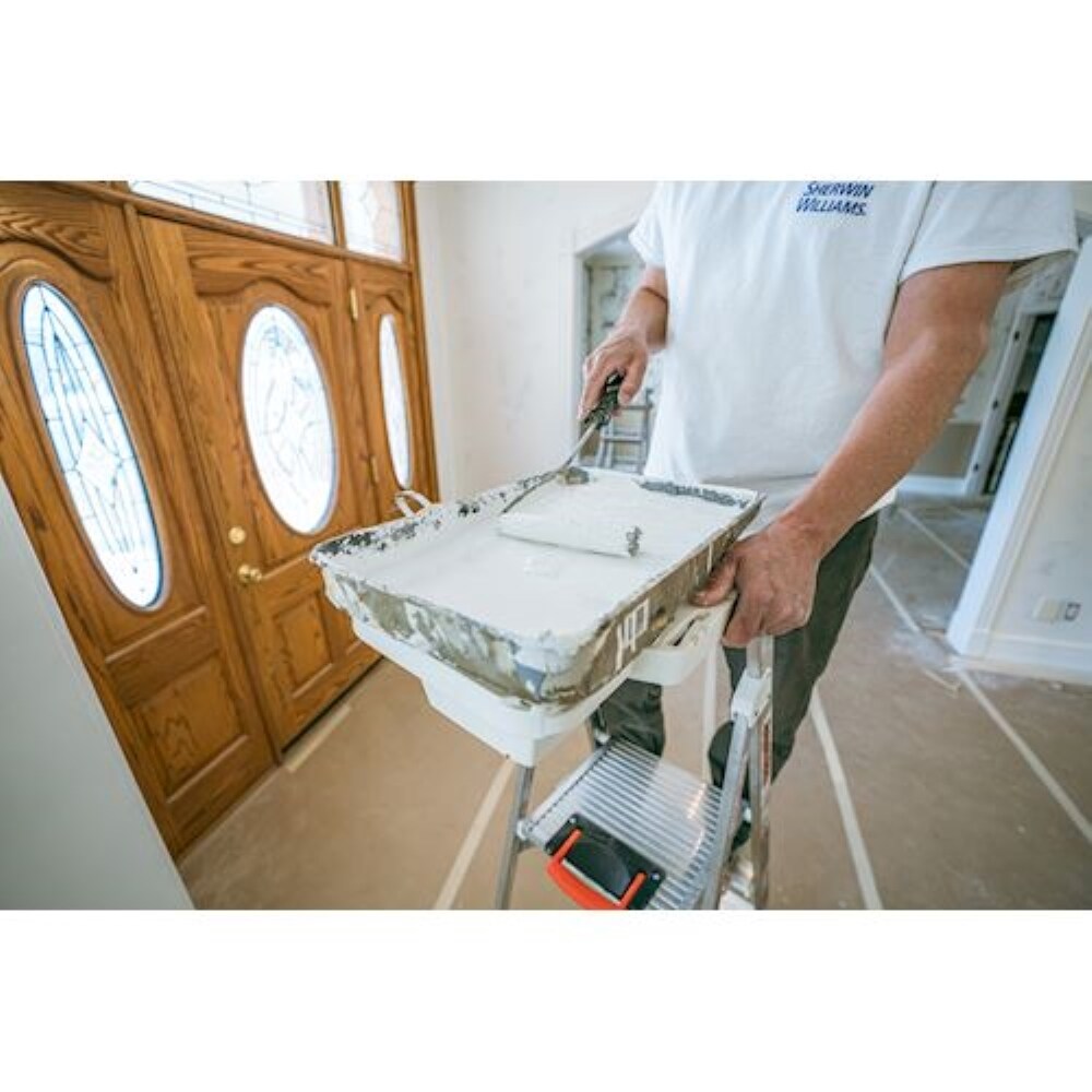 Escalerilla Little Giant Paint Pro de 5 pies (altura de alcance de 9.33 pies) de aluminio Tipo 1AA - Capacidad de carga de 375 lb. Escalera de plataforma 15165-001