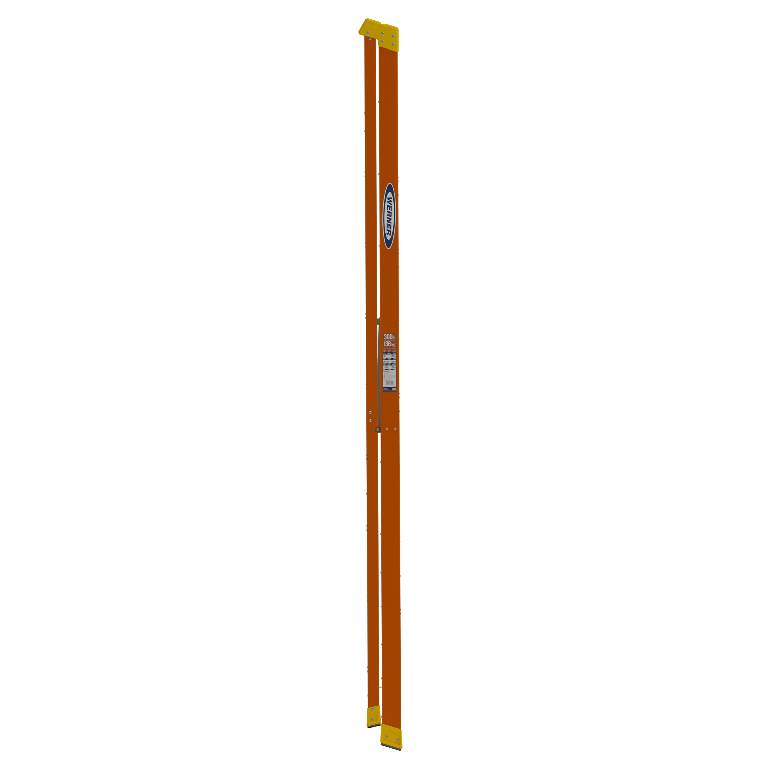 Escalera de fibra de vidrio tipo 1A de 10 pies (altura de alcance de 14 pies) con capacidad de carga de 300 lb Werner NXT1A10