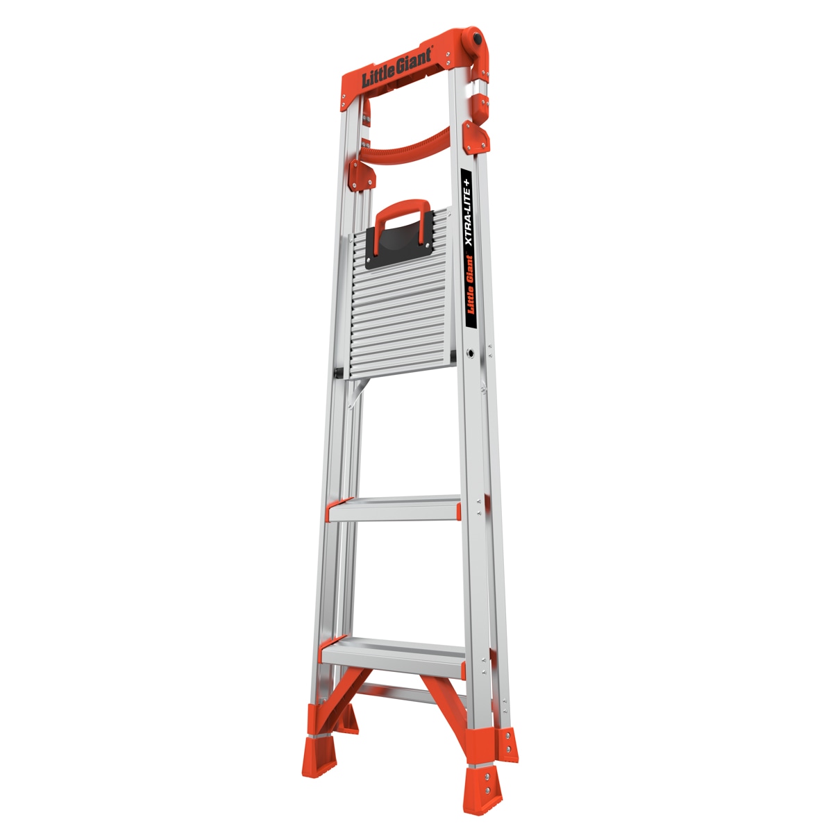 Escalera de aluminio tipo 1AA de Little Giant Ladders Xtra-Lite Plus de 5 pies (altura de alcance de 9.3 pies) con capacidad de carga de 375 libras.