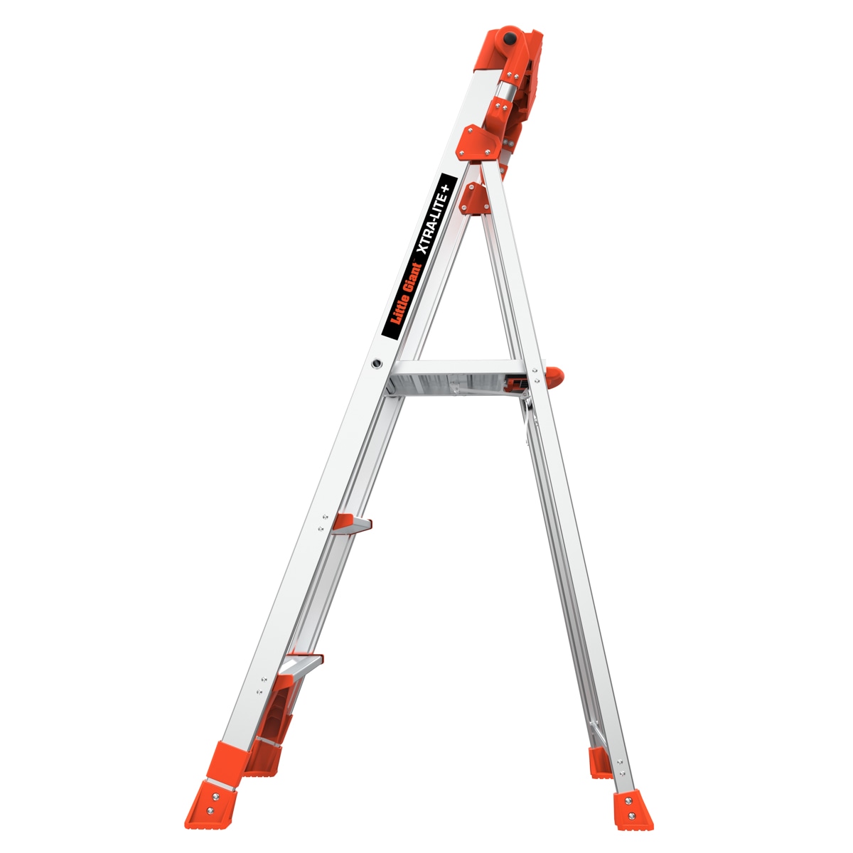 Escalera de aluminio tipo 1AA de Little Giant Ladders Xtra-Lite Plus de 5 pies (altura de alcance de 9.3 pies) con capacidad de carga de 375 libras.