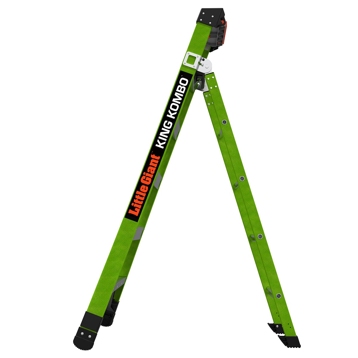 Escalera King Kombo 2.0 Pro M6 de Little Giant Ladders de 3 en 1, 6 pies (altura de alcance de 13.1 pies) de Fibra de Vidrio Tipo 1AA - Capacidad de carga de 375 libras. Escalón 13906-002