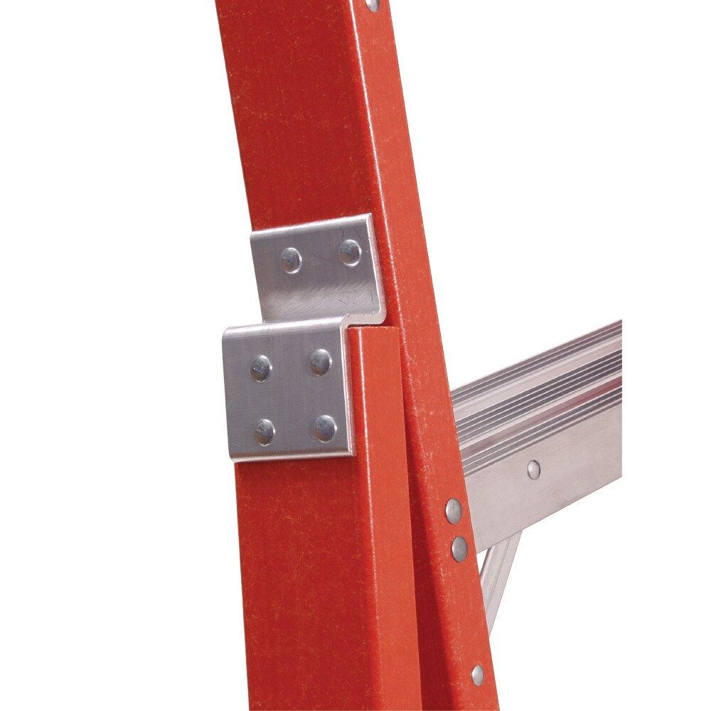 Escalera trípode FTP6200 de fibra de vidrio de 10 pies (altura de alcance de 14 pies) tipo 1A con capacidad de carga de 300 libras FTP6210