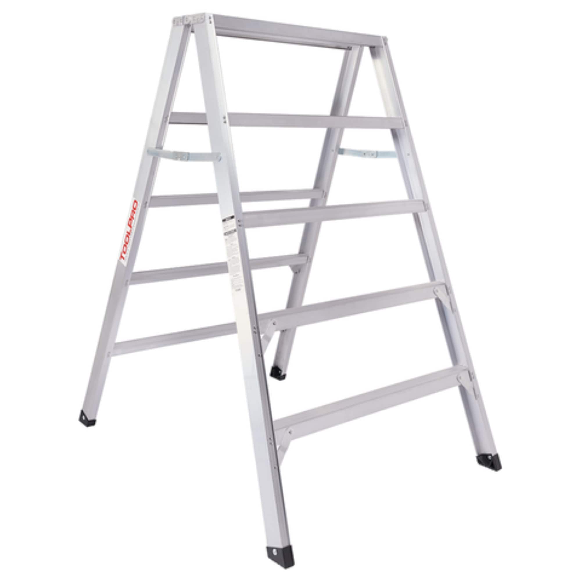Escalera de aluminio tipo 1A de 5 pies (altura máxima de alcance de 5 pies) ToolPro - Capacidad de carga de 300 lb. PT20325