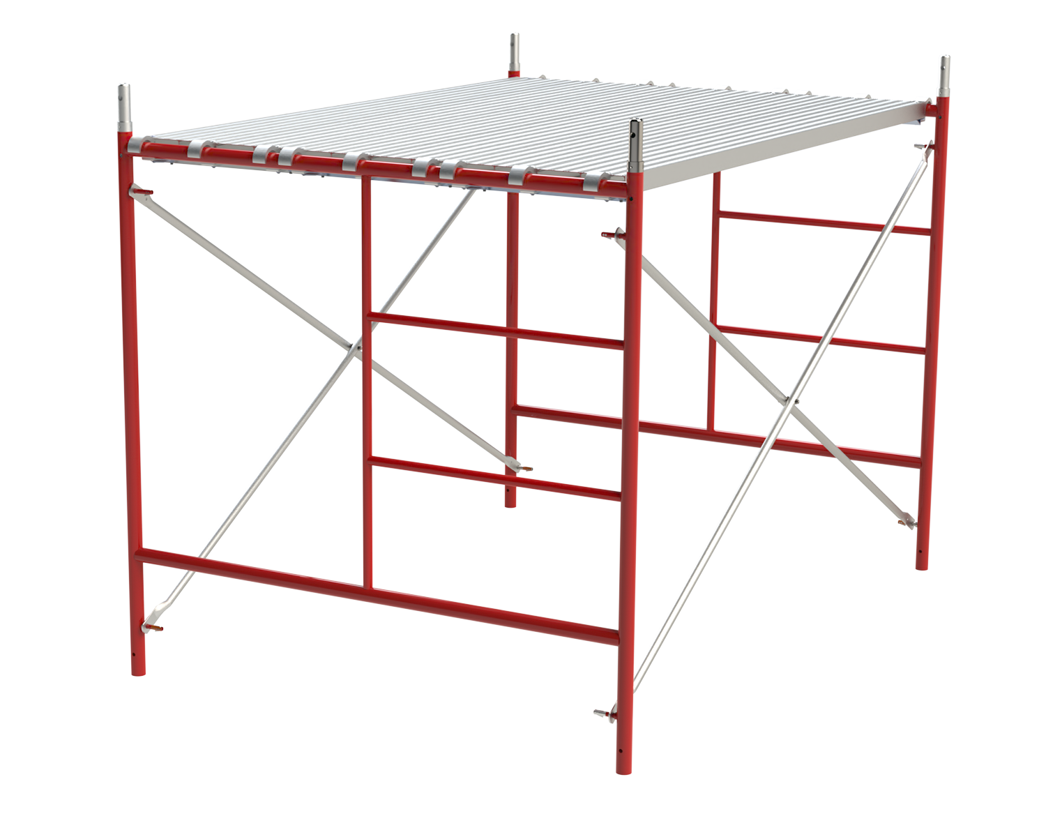 Construcción de Marcos de Aluminio 0.26 Pies de Alto x 7 Pies de Largo Capacidad de 250 libras Tablón de Andamio WBAA197B+BFL