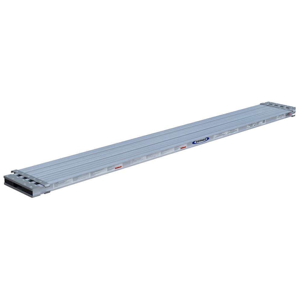 Tabla de andamio de capacidad de 250 libras de aluminio de 2.5 pies de alto por 17 pies de largo modelo PA210 de Werner