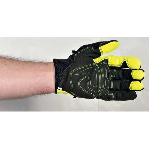 Guantes de mecánico Ironclad Performance Wear Hi-Vis, M, Verde, Nylon/Spandex acanalado - IVG2-03-M