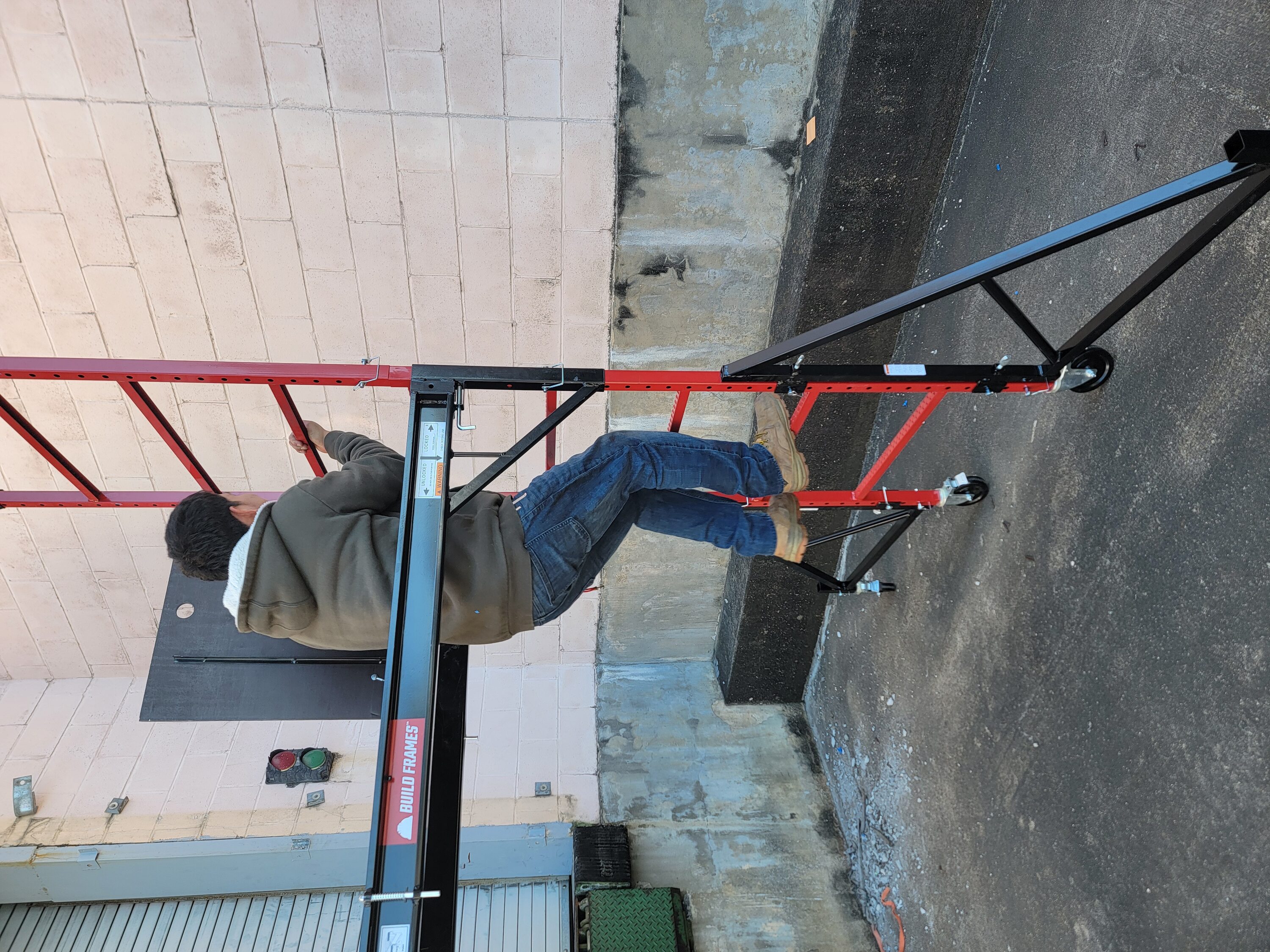 Estructura de acero para construcción 20 pies de altura x 2.16 pies de largo Capacidad de 1100 libras Andamio tipo panadero MPISUST+BFL