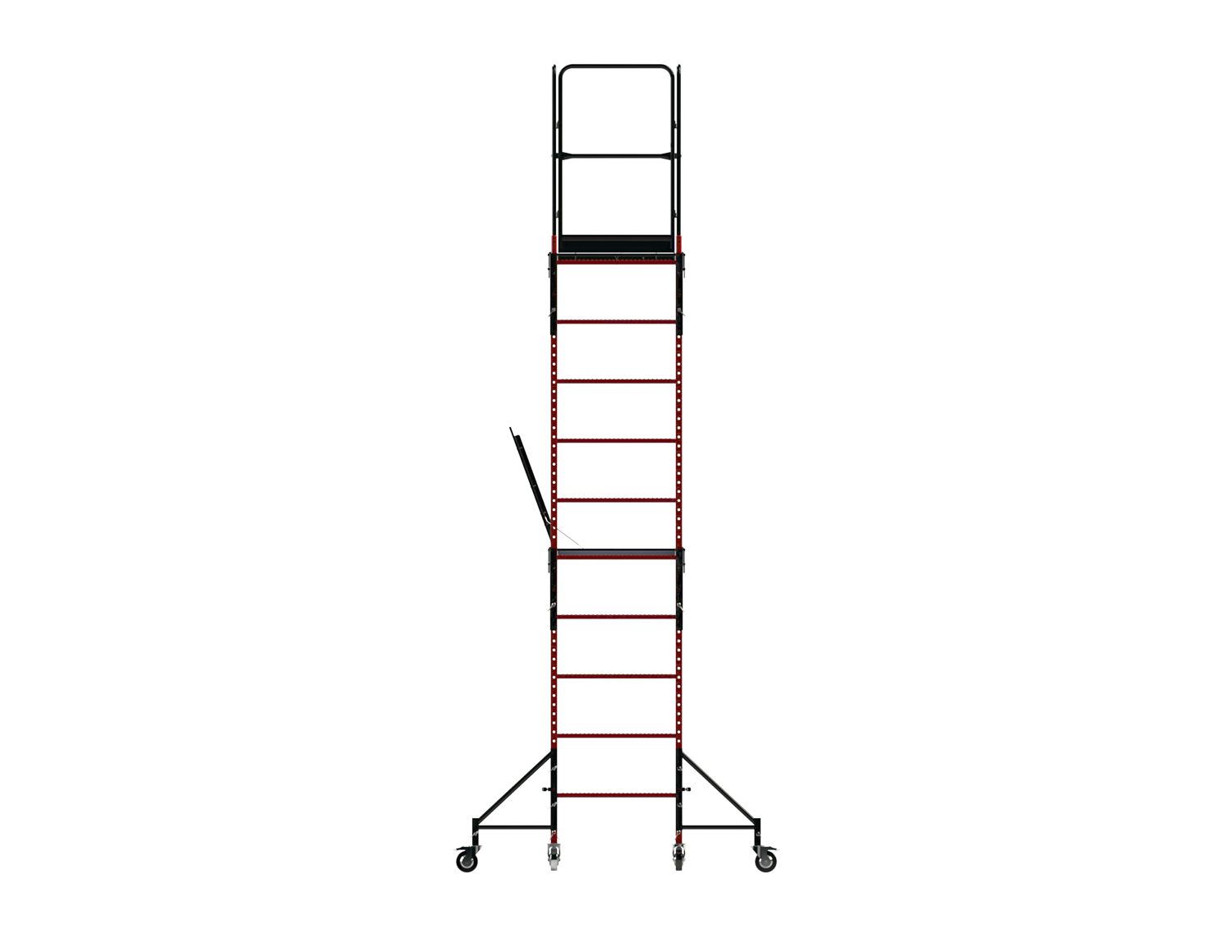 Estructura de Construcción Multiusos de Estilo Panadero de 2 Niveles en Acero, Capacidad de 1100 lb - 4.70 m de Altura x 1.86 m de Largo