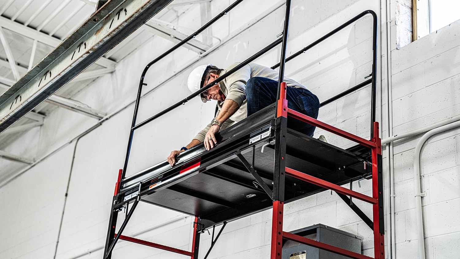 Estructura de Construcción Multiusos de Estilo Panadero de 2 Niveles en Acero, Capacidad de 1100 lb - 4.70 m de Altura x 1.86 m de Largo