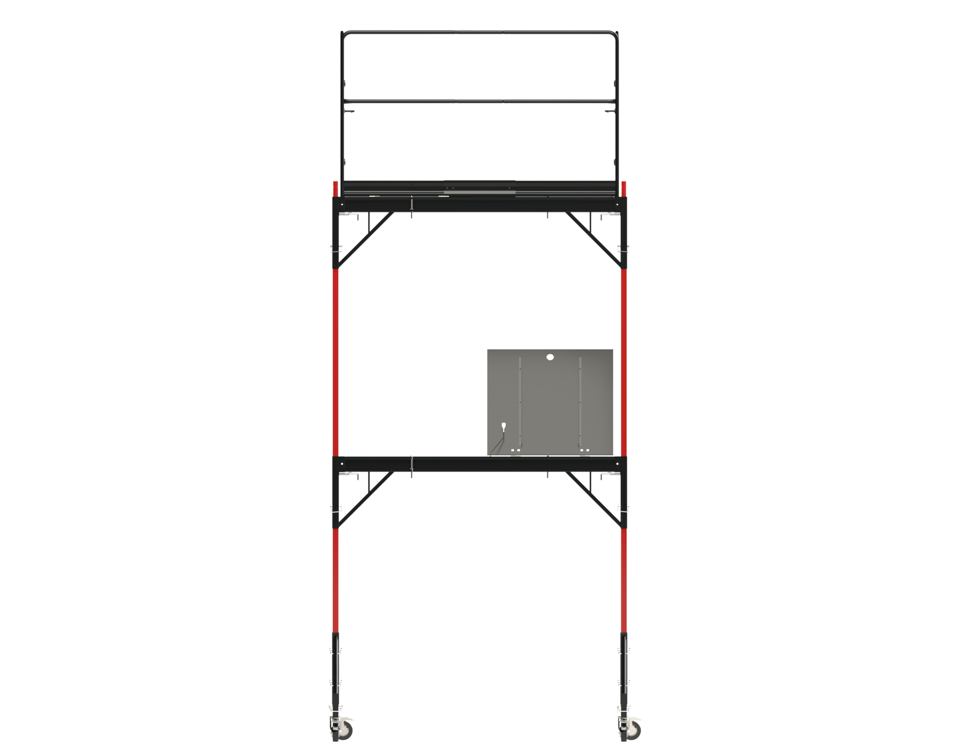 Estructura de Construcción Multiusos de Estilo Panadero de 2 Niveles en Acero, Capacidad de 1100 lb - 4.70 m de Altura x 1.86 m de Largo