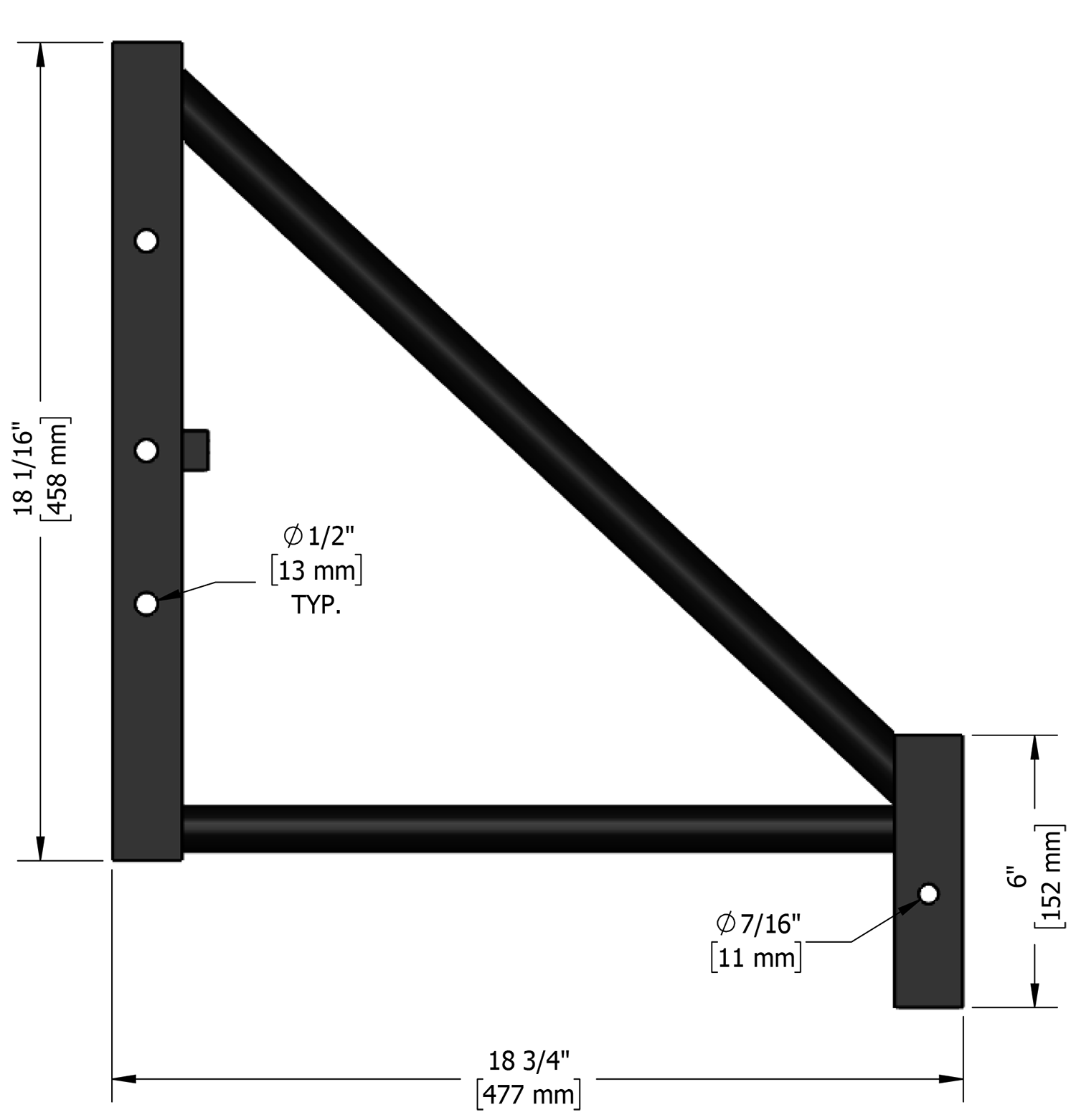 Estructura de Construcción Multiusos de Estilo Panadero de 2 Niveles en Acero, Capacidad de 1100 lb - 4.70 m de Altura x 1.86 m de Largo