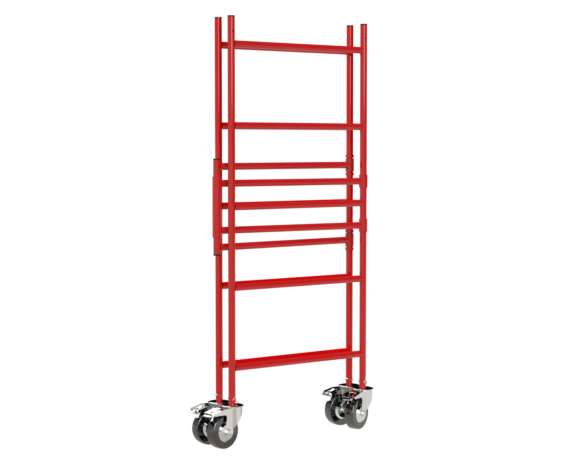 Andamio móvil de acero ajustable con marco de construcción 5.12 pies de alto x 3.65 pies de largo, capacidad de 900 lbs. - Andamio de panadero