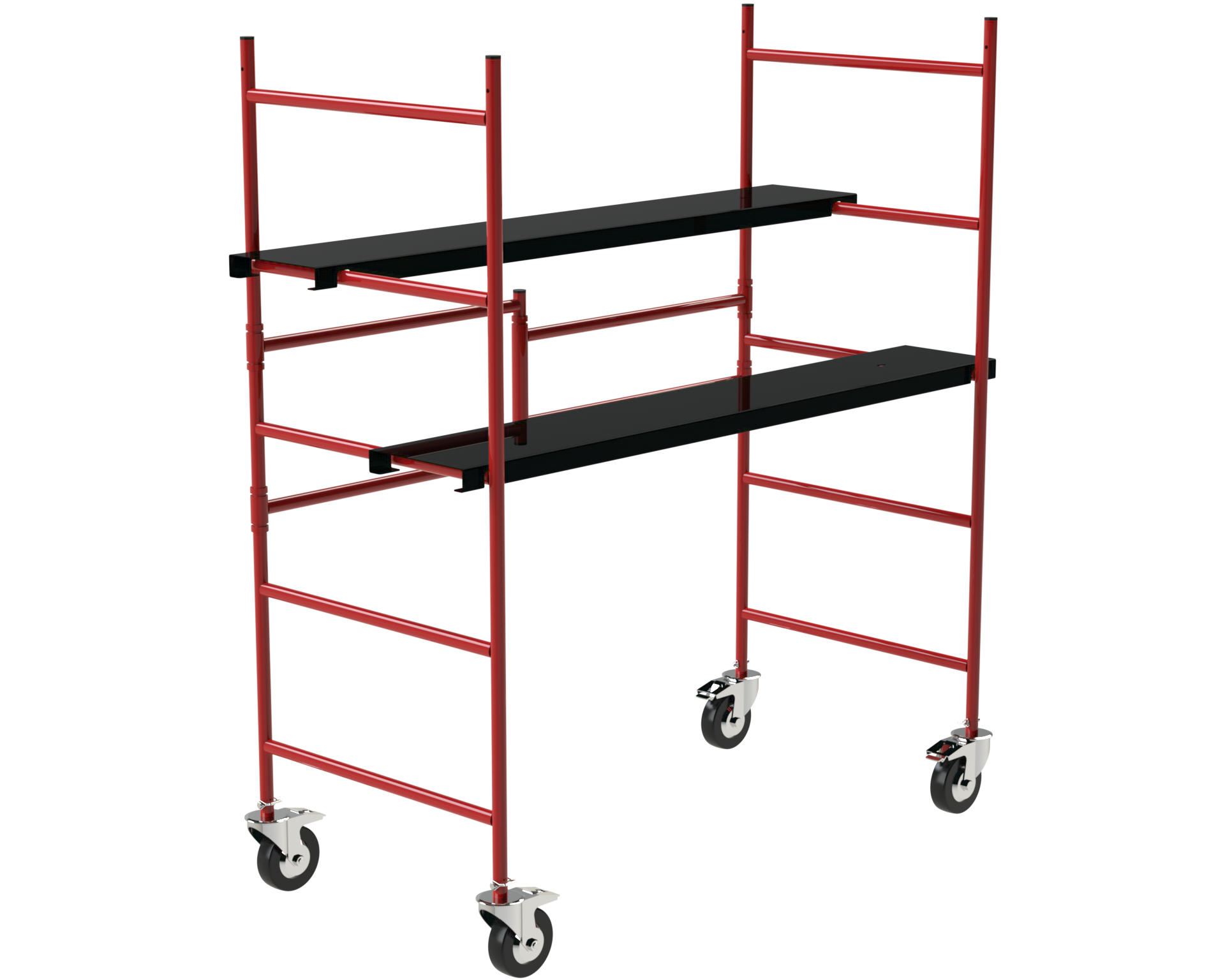 Andamio móvil de acero ajustable con marco de construcción 5.12 pies de alto x 3.65 pies de largo, capacidad de 900 lbs. - Andamio de panadero