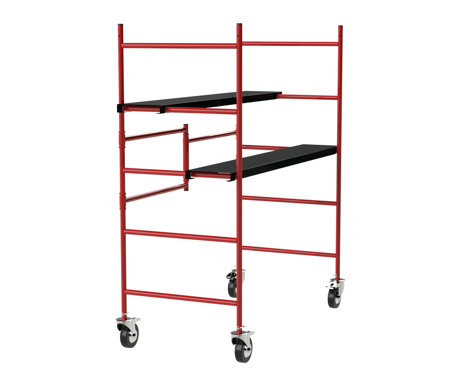 Andamio móvil de acero ajustable con marco de construcción 5.12 pies de alto x 3.65 pies de largo, capacidad de 900 lbs. - Andamio de panadero