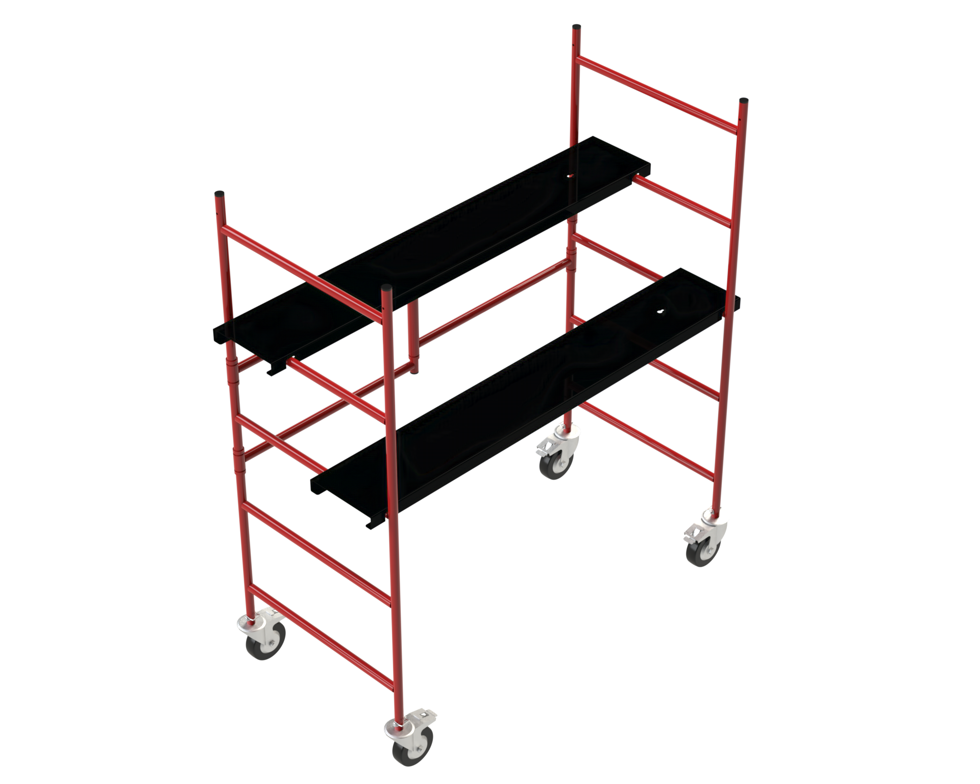 Andamio móvil de acero ajustable con marco de construcción 5.12 pies de alto x 3.65 pies de largo, capacidad de 900 lbs. - Andamio de panadero